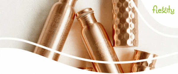 Cești și flacoane din cupru